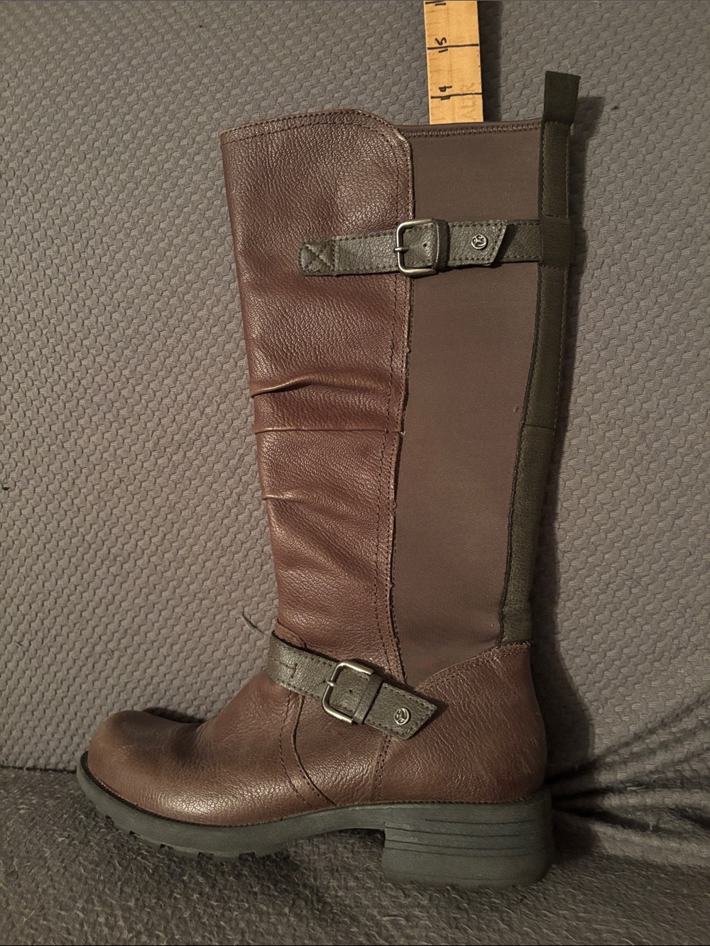 Earth Origins Women's Brown Mid-Calf Buckle Riding Boots - Picture 2 of 5
